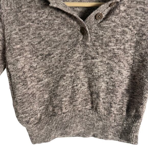 Lovers & Friends Rosalie Brown Linen Crop Polo Sweater Shorts Set Small - Picture 7 of 13